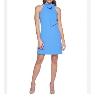 Vince Camuto Halter Neck Dress Sleeveless Party Cocktail Blue Size‎ 12 NEW